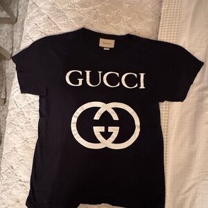 Gucci Black T-Shirt with Logo Men’s Size M